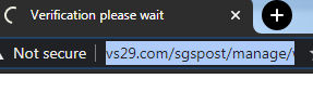An infinitely loading verification page