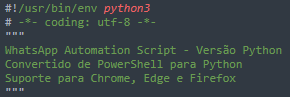 Figure 24. Python script header explicitly stating it was converted from PowerShell