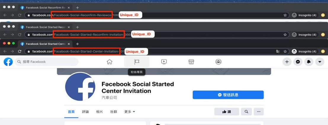 Same account names with different IDs