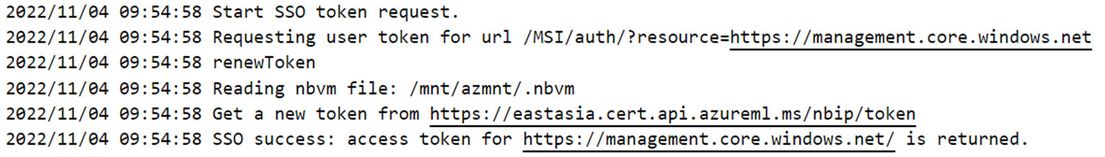 Figure 7. Syslog entries with the public endpoint defined in “certurl