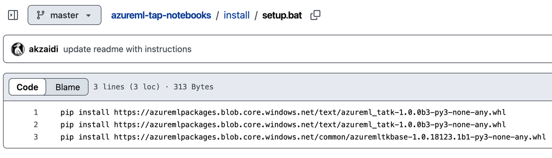 Installing WHL packages from dangling Azure Blob endpoint