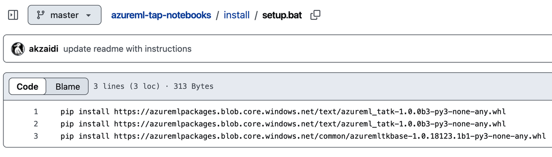 Installing WHL packages from dangling Azure Blob endpoint