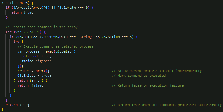 Figure 25. Process execution helper