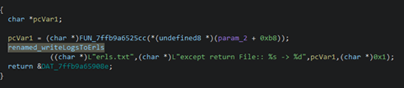 Figure 14. Activity logging to C:\Windows\System32\erls.txt for operational tracking