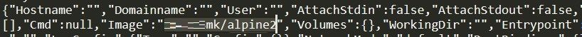 Figure 1. Code snippet of the HTTP POST request received by the Docker honeypot.