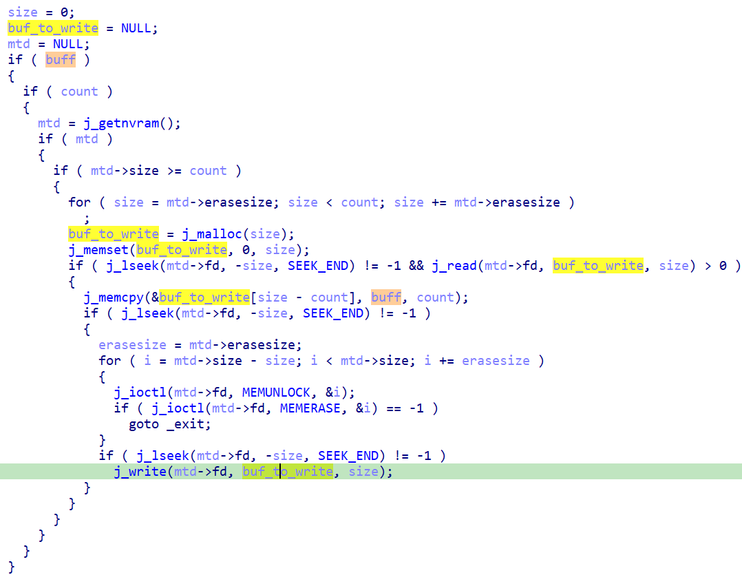 Cyclops Blink Asus module code for writing to raw flash memory