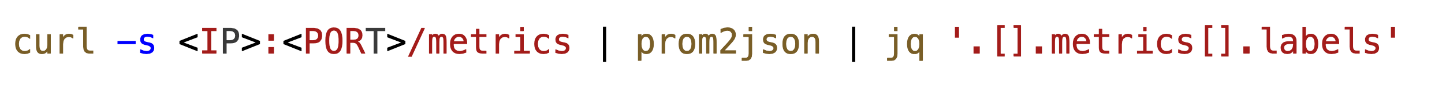 Figure 3. Command used to fetch container labels