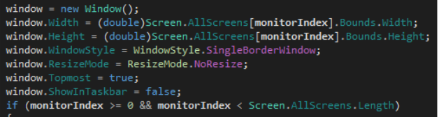 Figure 23. Creation of full-screen overlays 