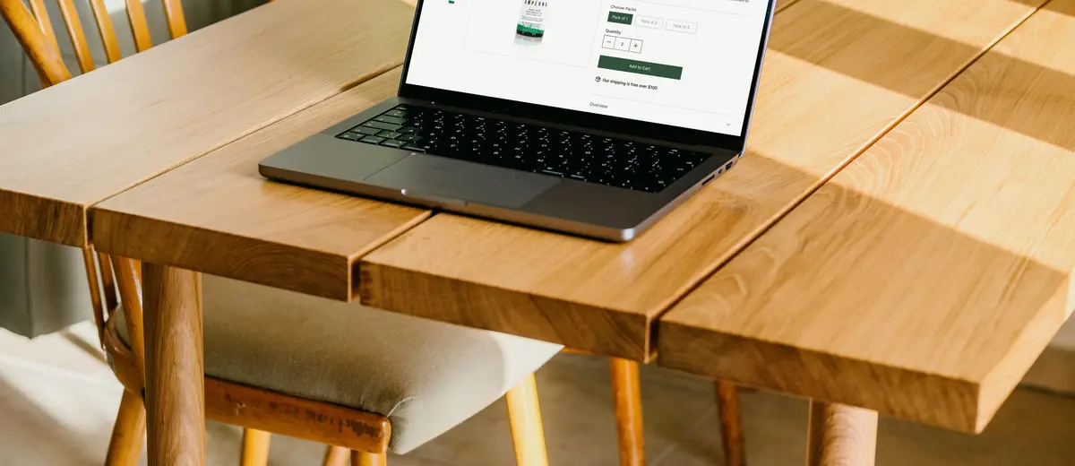 TapRoots strategic execution - laptop showing product page