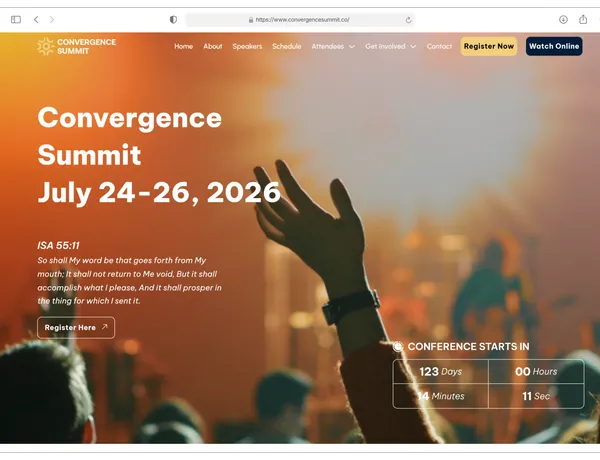 Convergence Summit website mockup
