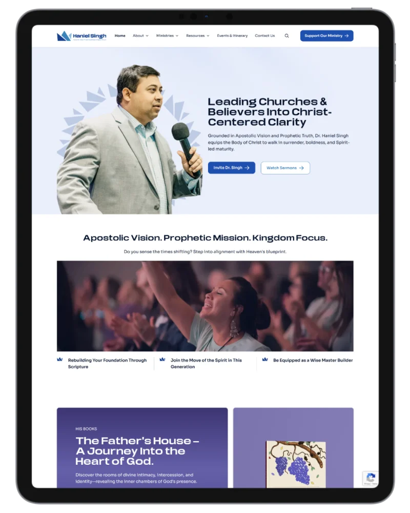 Haniel Singh Ministries mockup