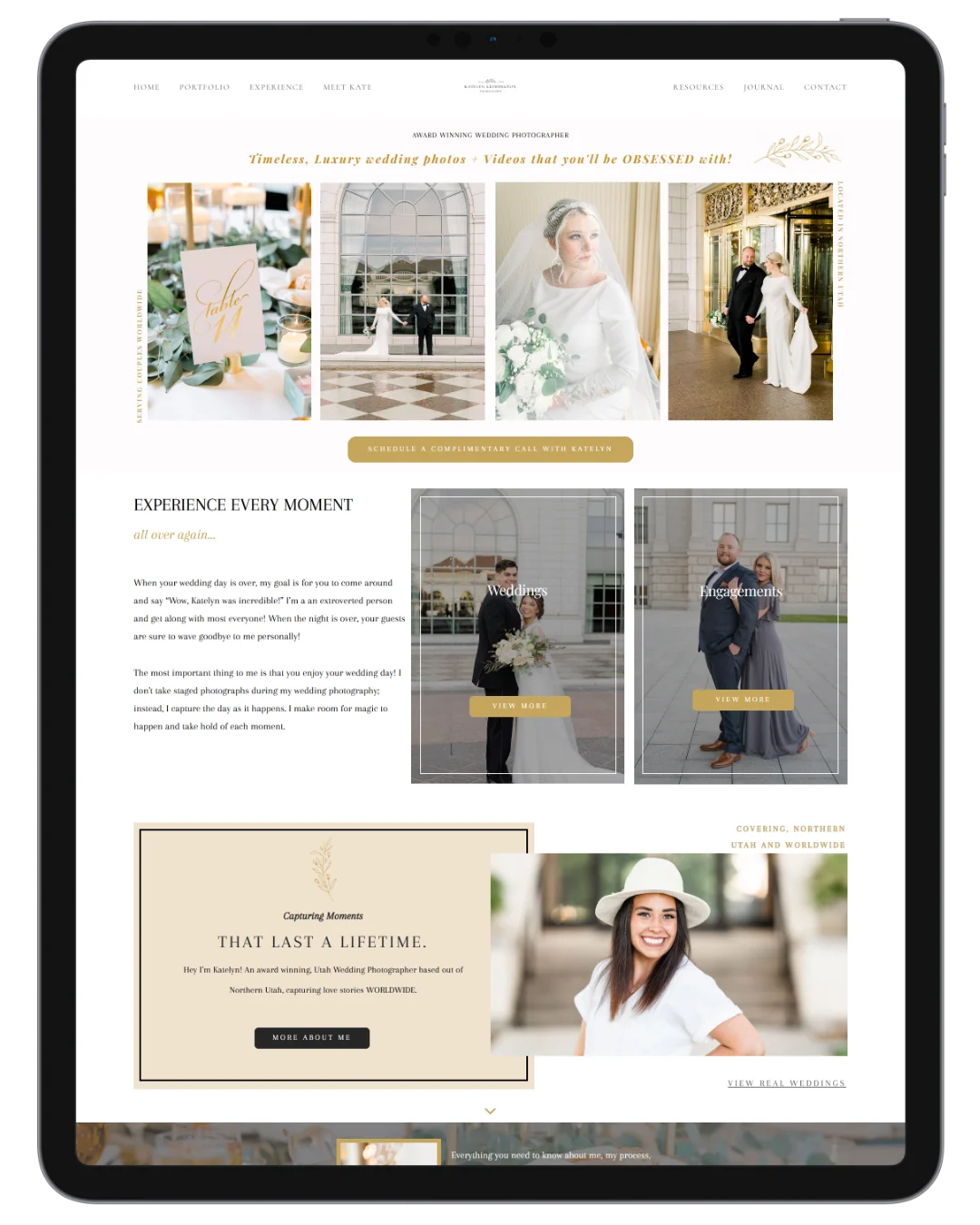Katelyn Keddington Photography website mockup