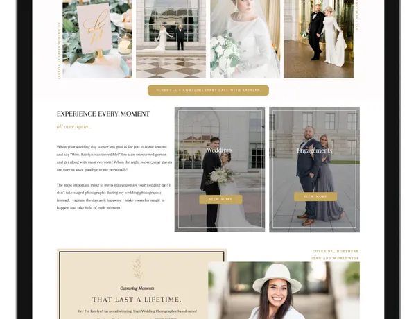 Katelyn Keddington Photography website mockup