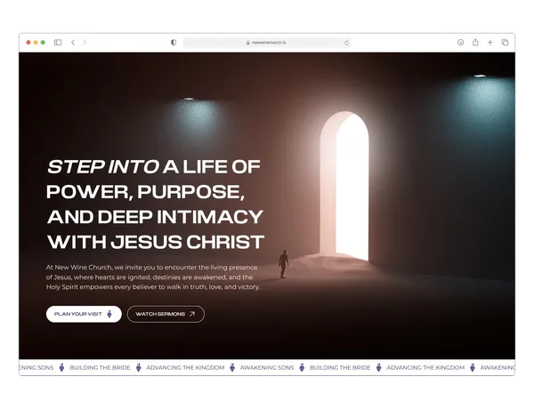 New Wine Church website mockup