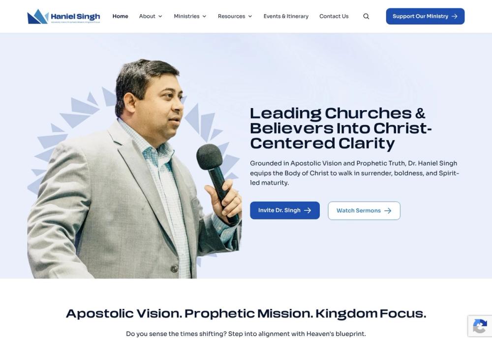 150% growth in website traffic for Haniel Singh Ministries