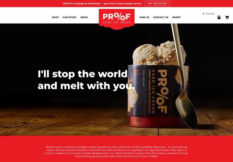 PROOF Hard Ice Cream storefront