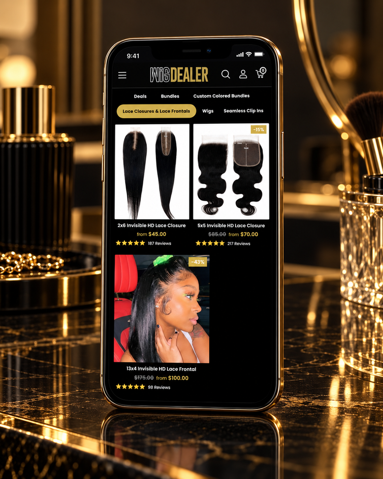 Wig Dealer website — page design 2