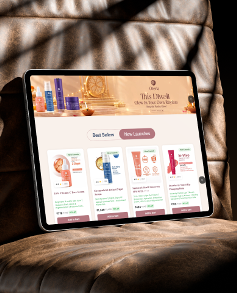 Oteria website — page design 1
