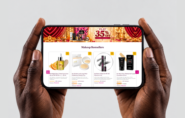 Iba Cosmetics website — design direction 1