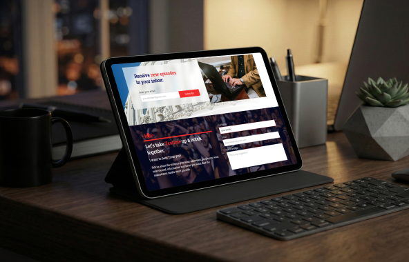 Tea Time with George Caylor website — design direction 1