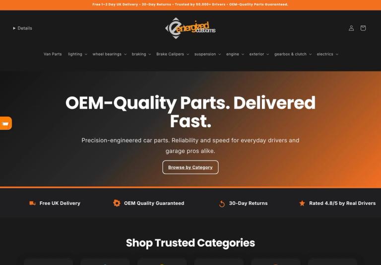 Energized Customs storefront