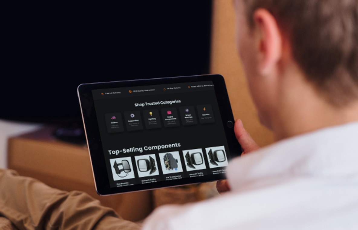 Energized Customs website — design direction 1