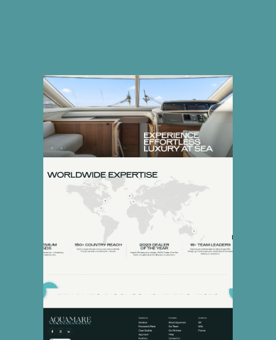 Aquamare Marine website — page design 2