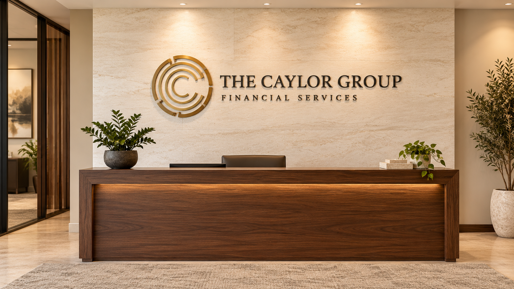 The Caylor Group website — store overview mockup