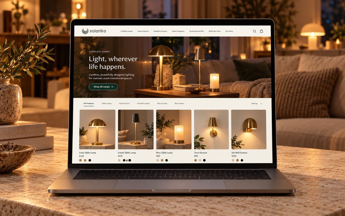 Solariko website — design direction 2