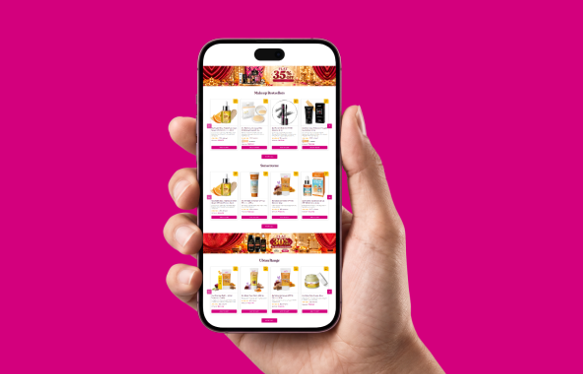 Iba Cosmetics website — design direction 2