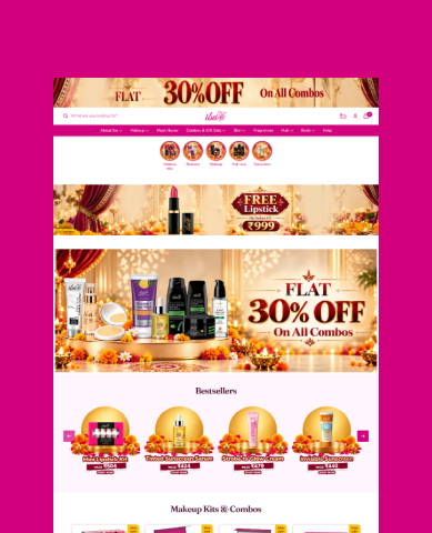 Iba Cosmetics website — page design 2