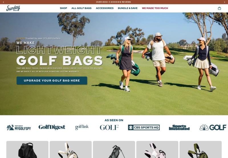 Sunday Golf: a golf brand on Shopify Plus