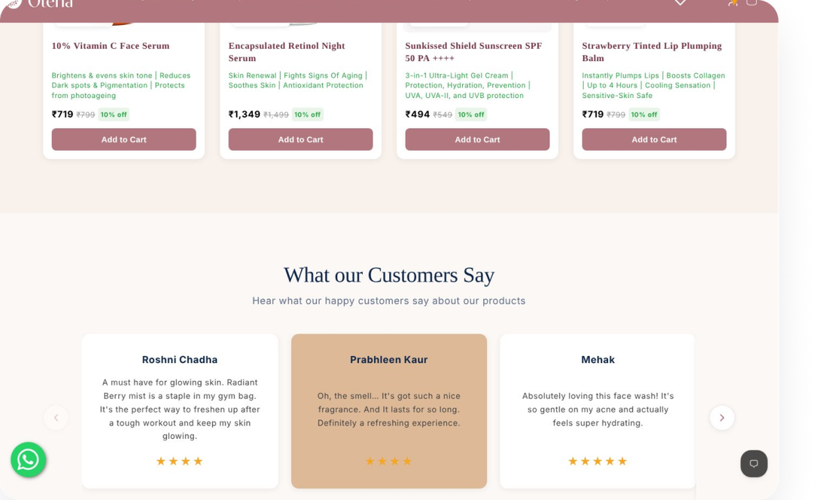 Oteria website — design direction 2