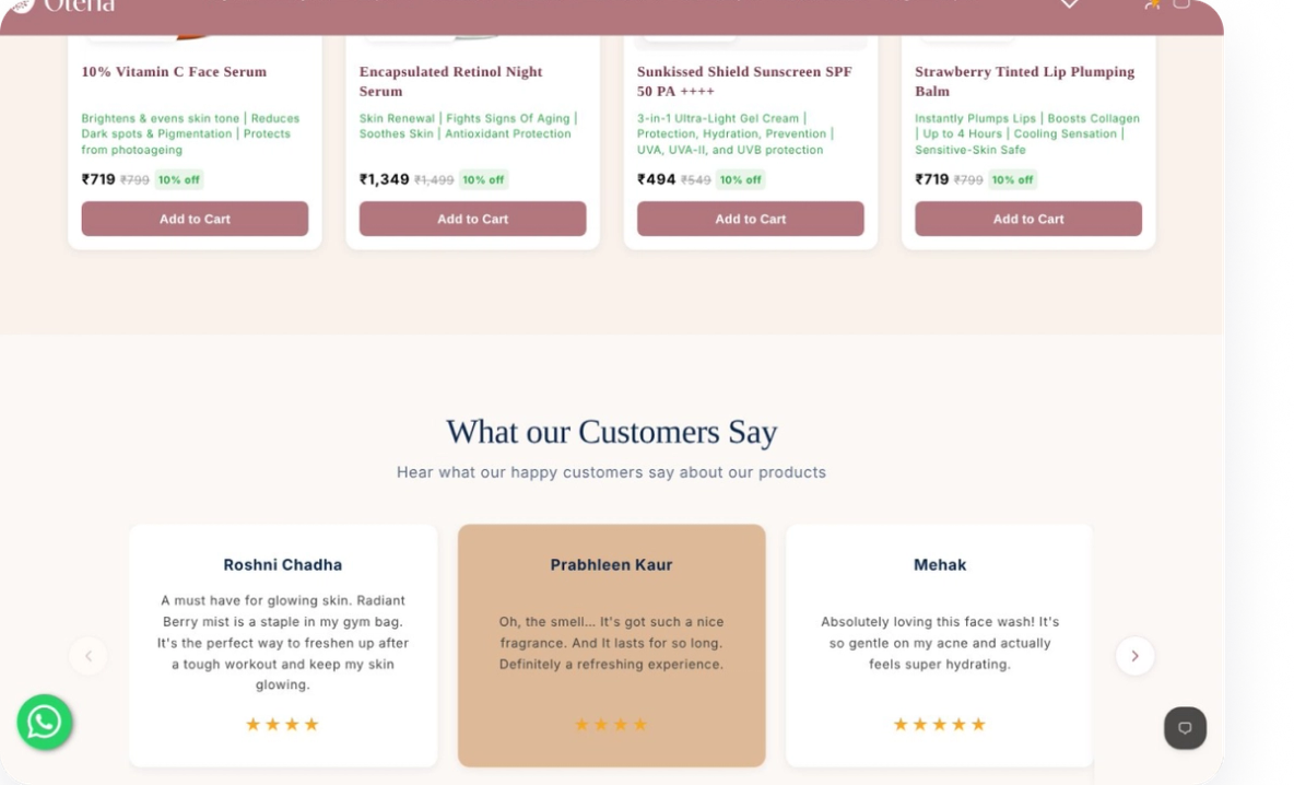 Oteria website — design direction 2