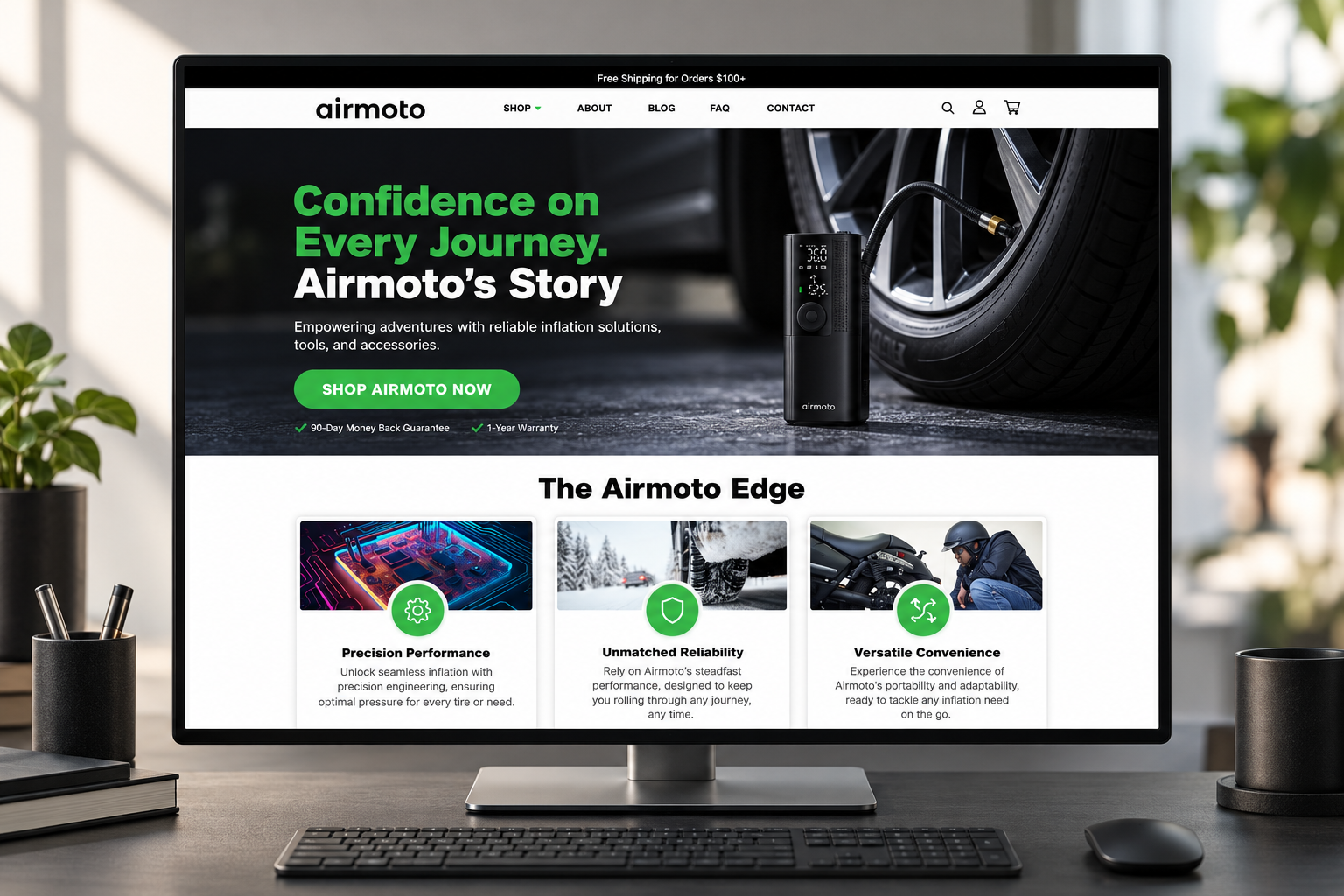 Airmoto store mockup