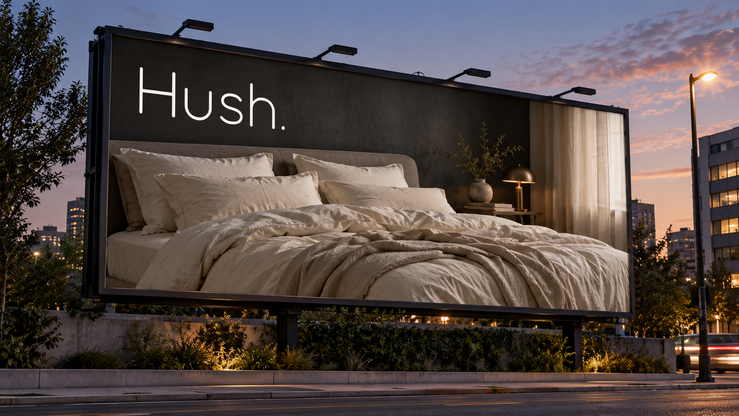 Hush storefront on a laptop