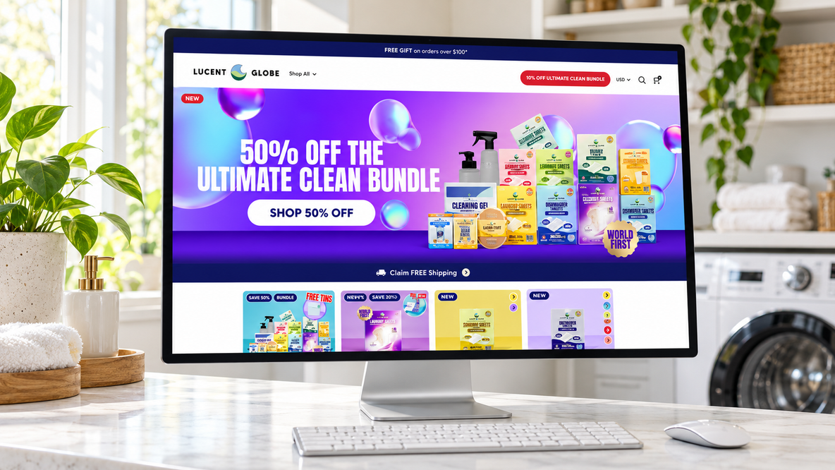 Lucent Globe website — design direction 2