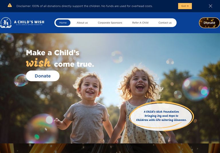 A Child's Wish Foundation storefront