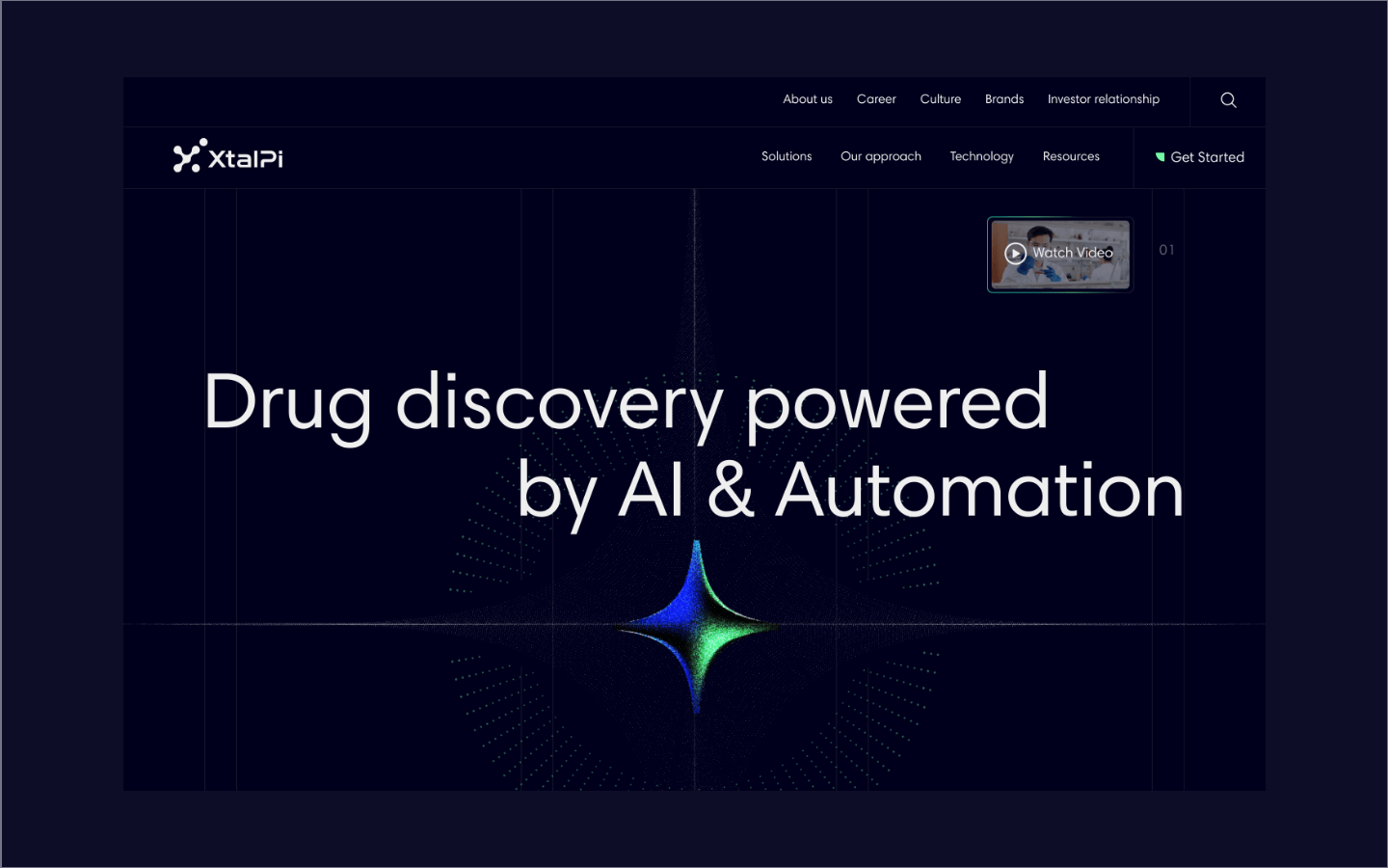 The XtaliPi homepage — drug discovery powered by AI and automation