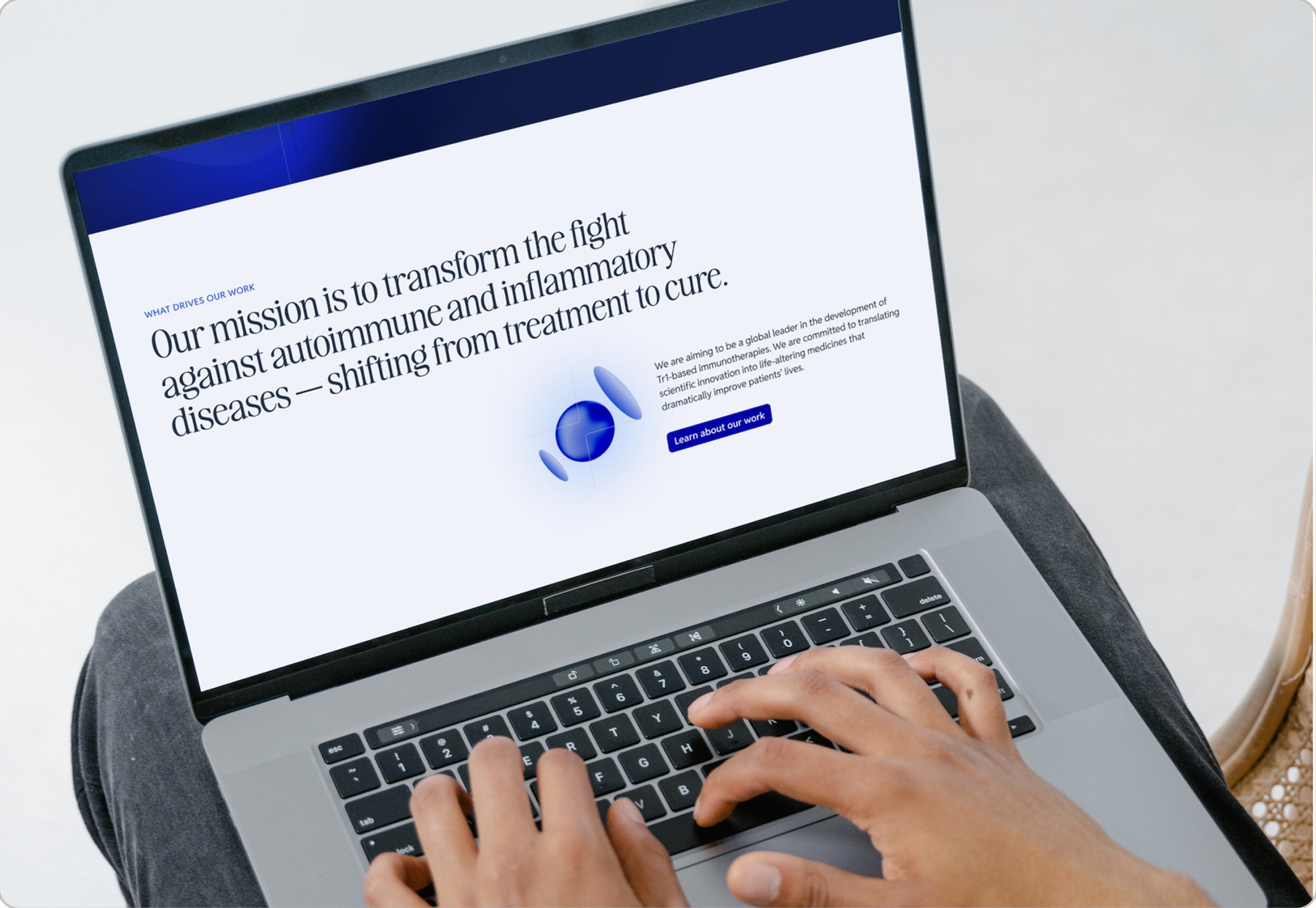 The TR1X website open on a laptop
