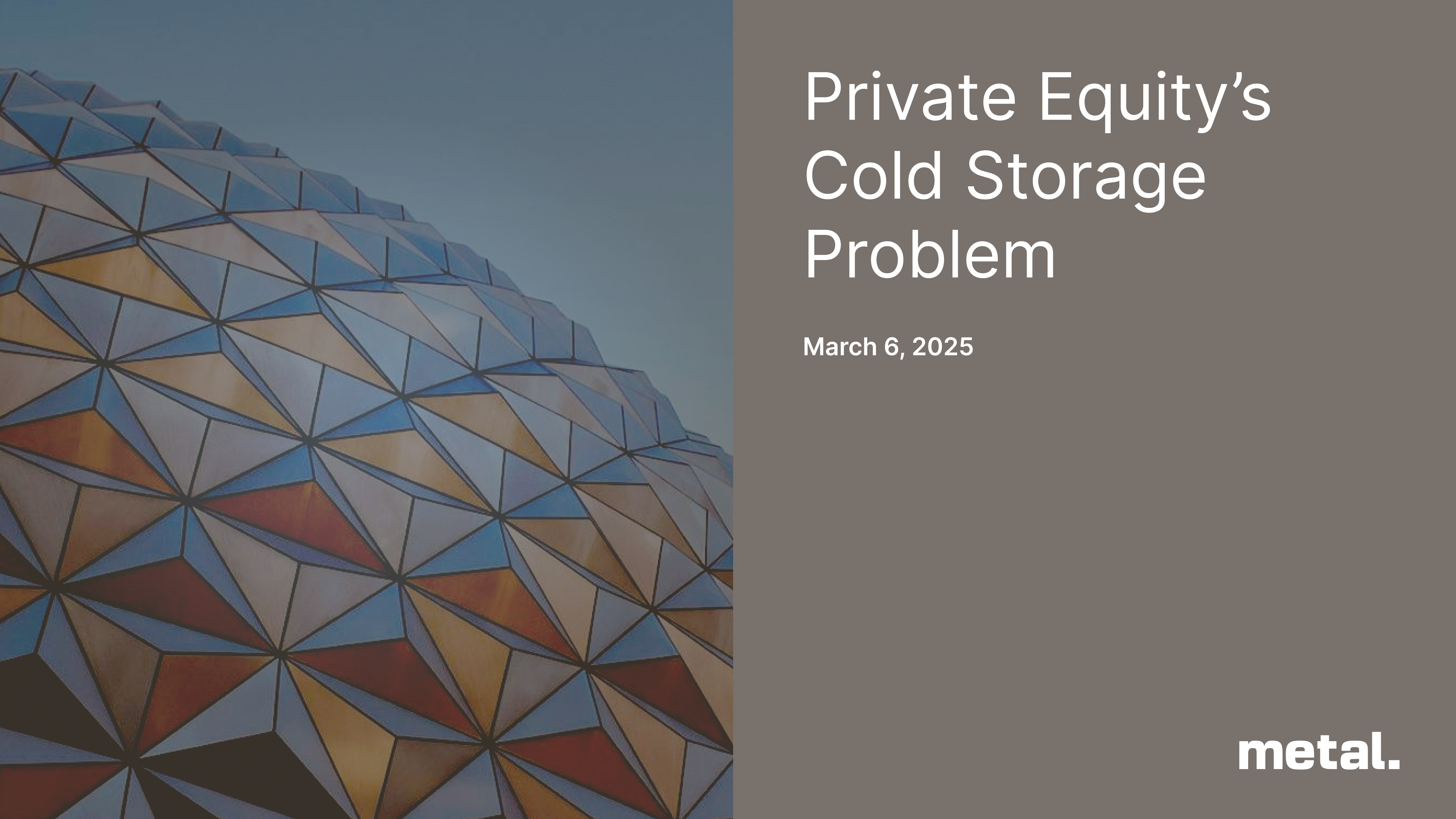 Private Equity's Cold Storage Problem