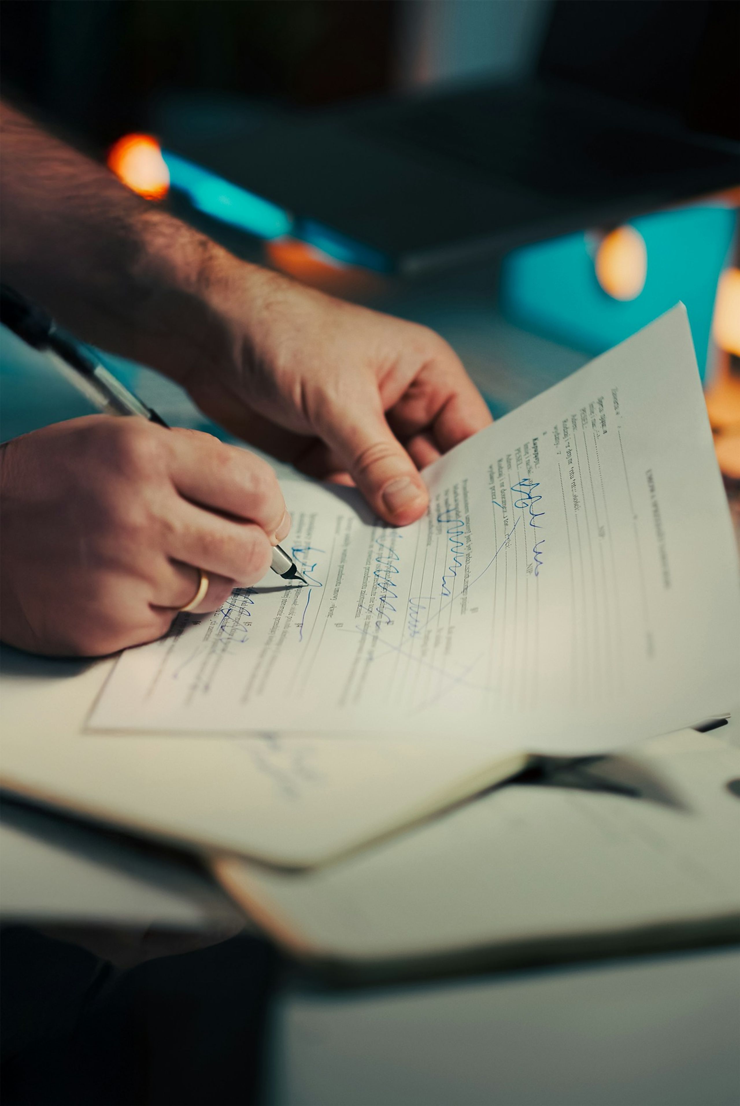 Reviewing and signing a bond agreement