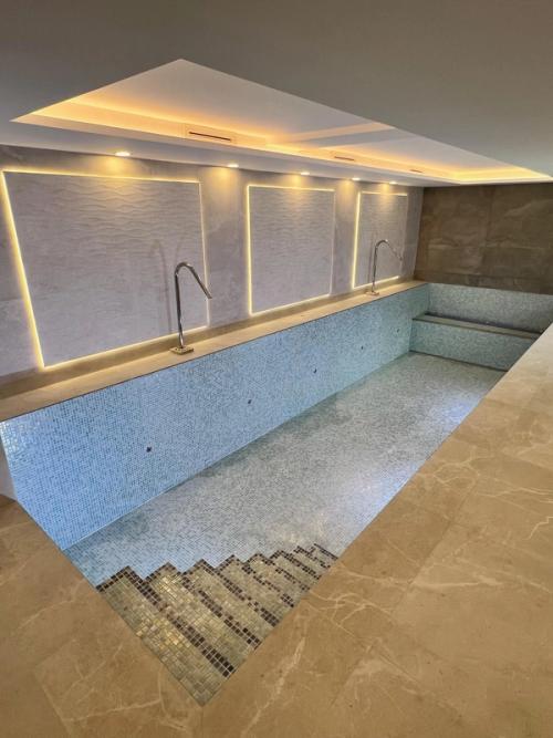 Indoor Pool Installation reverse angle