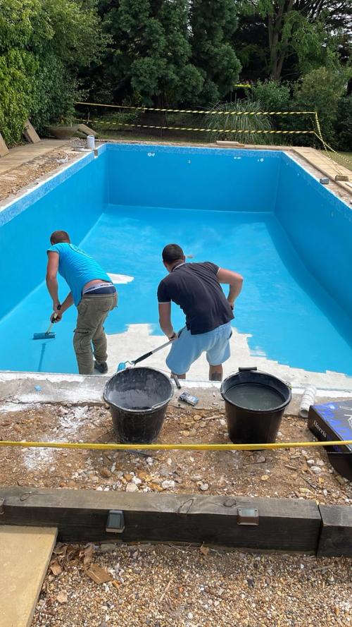 Finishing the pool