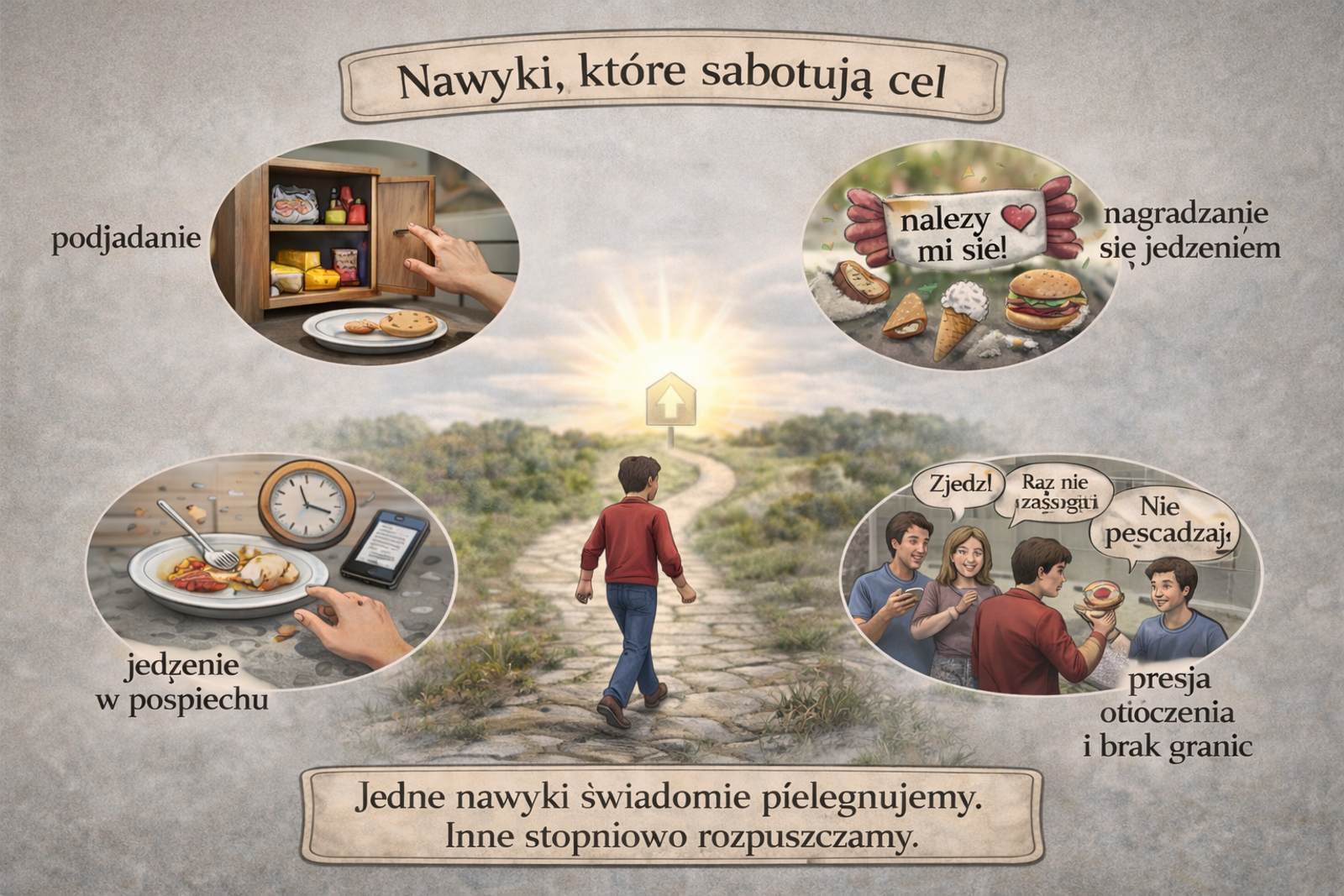 podjadanie, pośpiech, słodycze, objadanie się, presja, upiekłam specjalnie, tylko 1 kawałek, nie przesadzaj, od 1 kawałka nic Ci nie będzie.