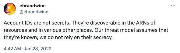 The Final Answer: AWS Account IDs Are Secrets