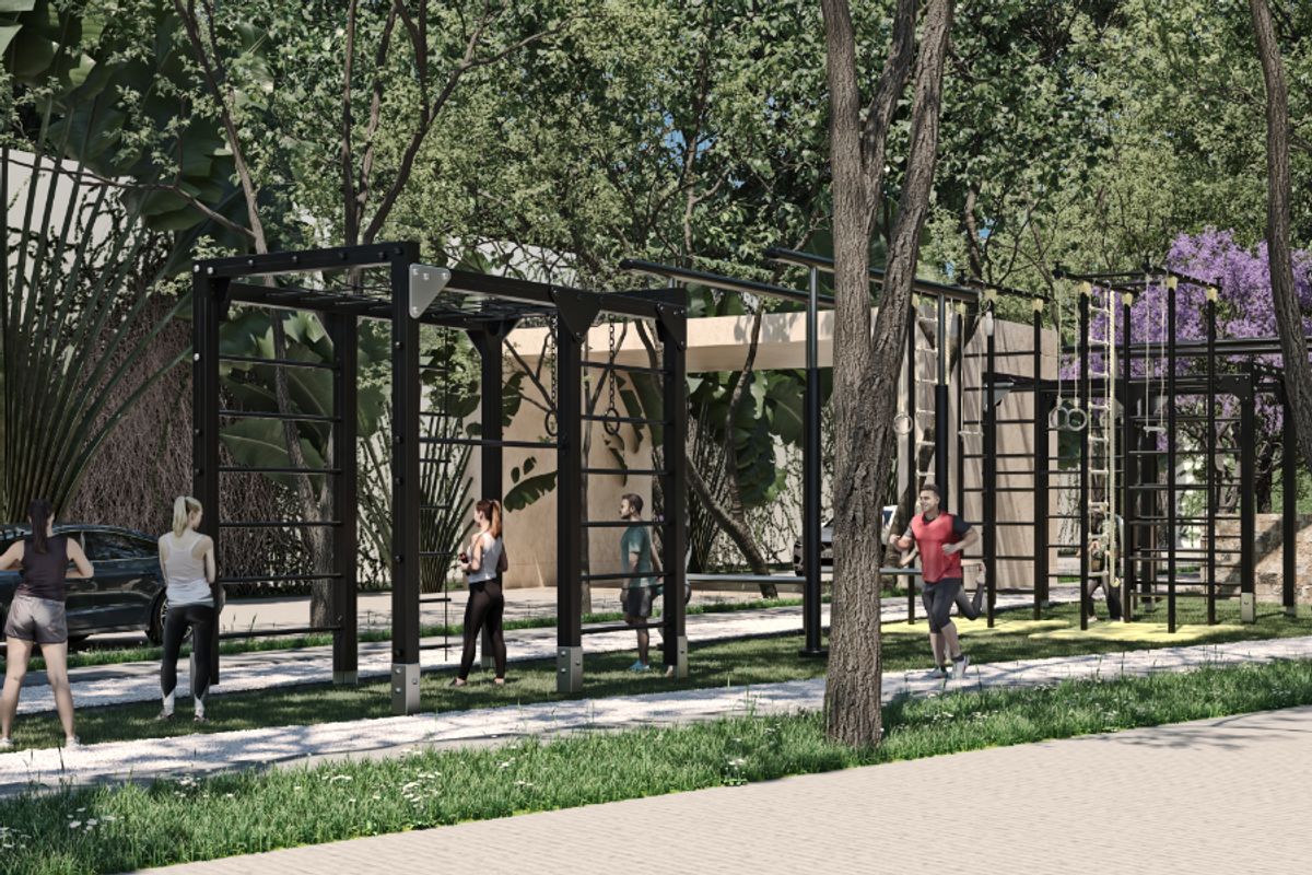 Calistenia en Privada Amada Residencial en Conkal, al norte de Mérida Yucatán