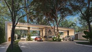 Caseta de acceso a Privada Amada Residencial en Conkal, al norte de Mérida Yucatán